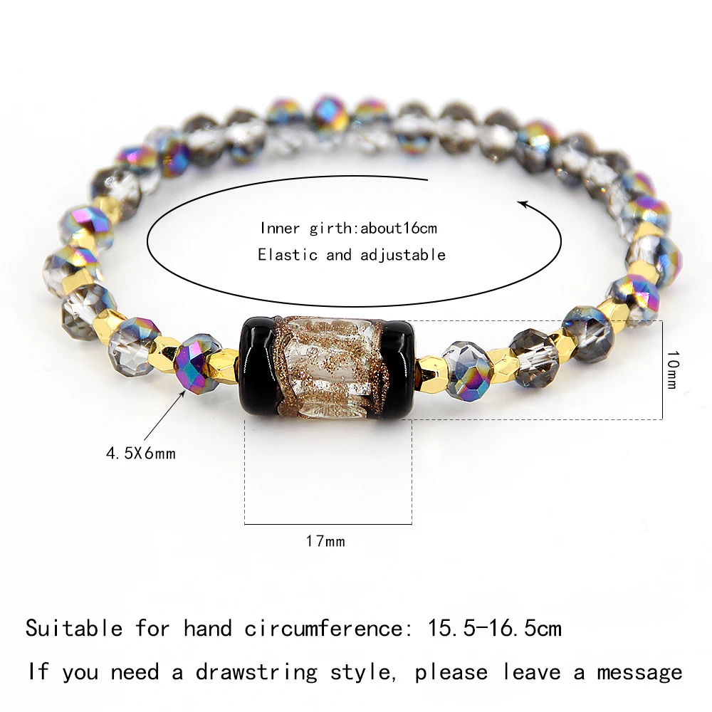 bracelets for women Twinkle Shiny crystal cuentas para pulseras de cristal joyeria mujer Adjustable Quicksand Tangent polygon | Украшения и