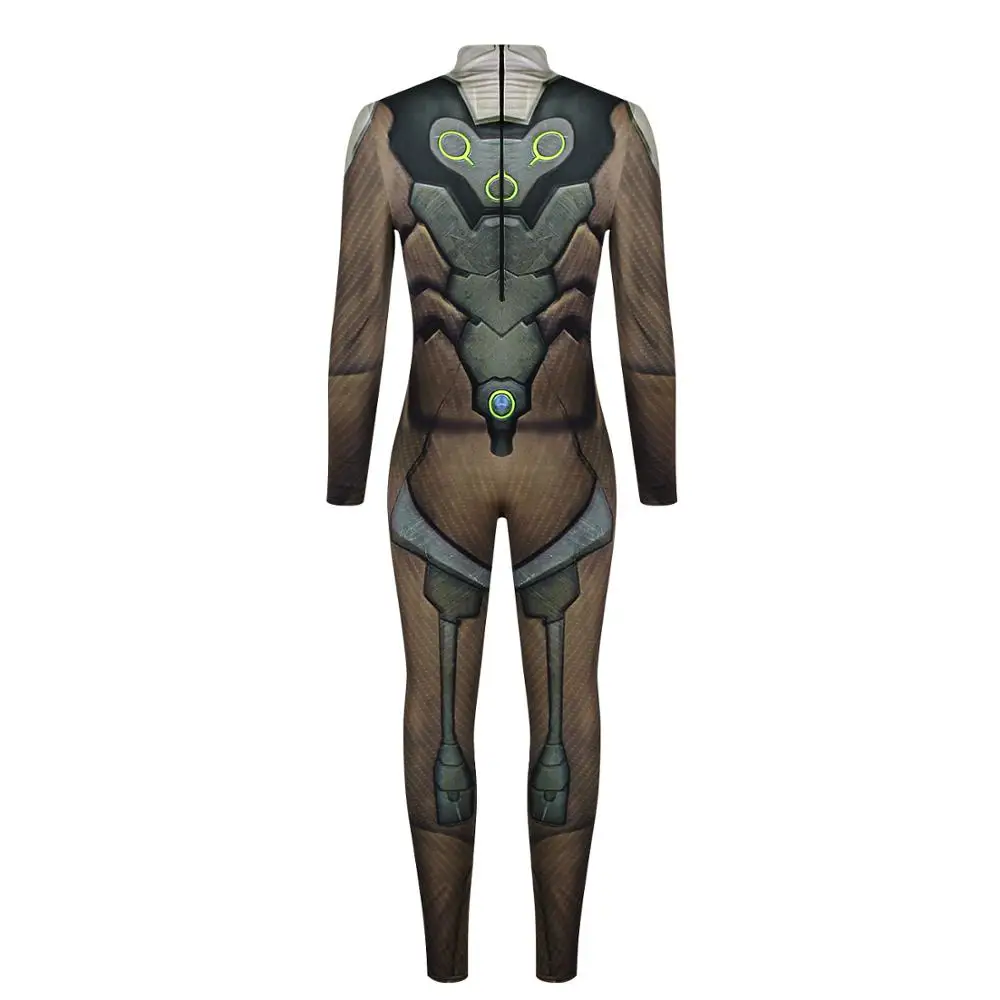 Adult Men Overwatch Cosplay Costume Suit Zentai Bodysuit Full Body Jumpsuit Halloween Party Cosplay Game Costume