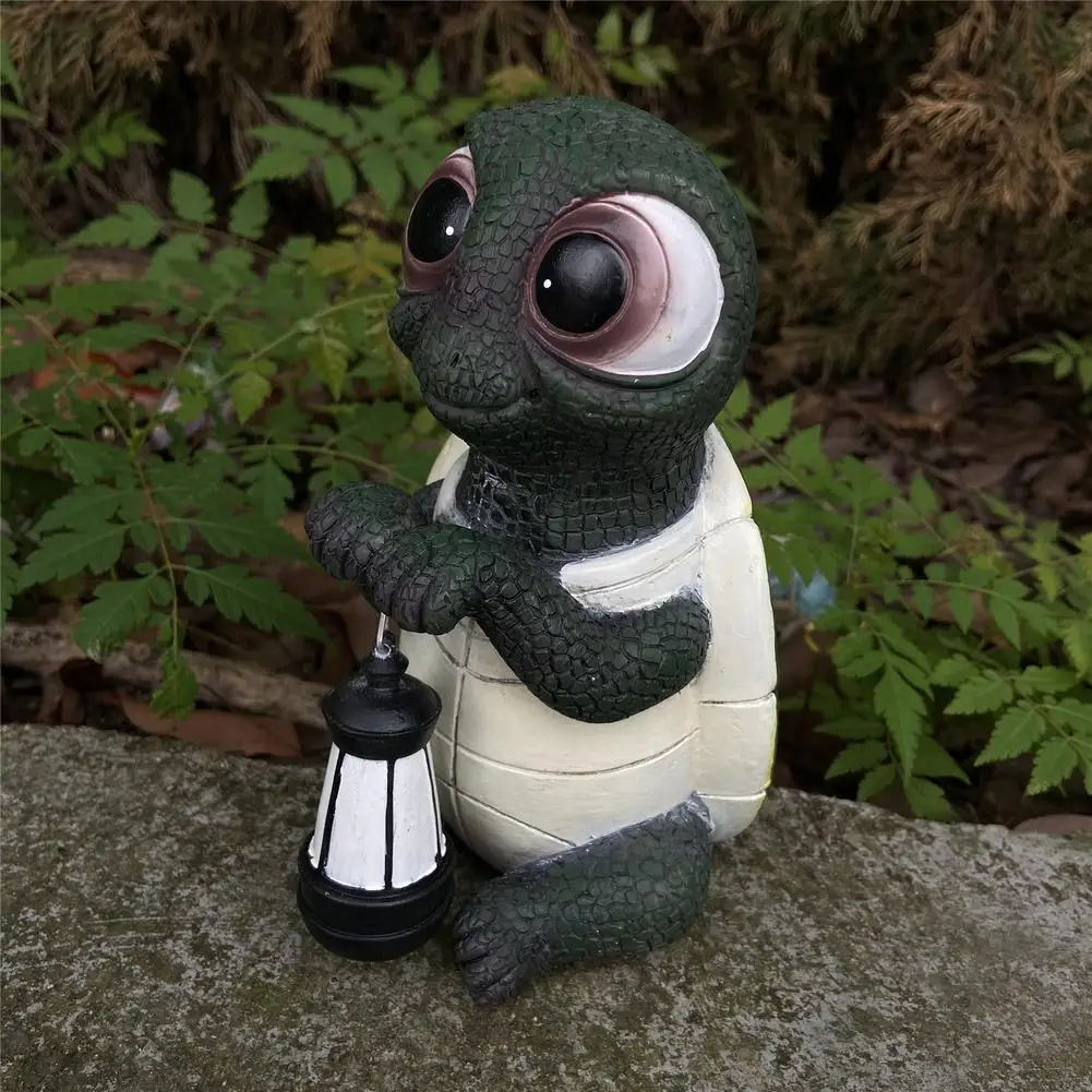 

Мультяшная фигурка черепахи, садовая статуя, двор, животное, полимерная скульптура, наружная фигурка черепахи