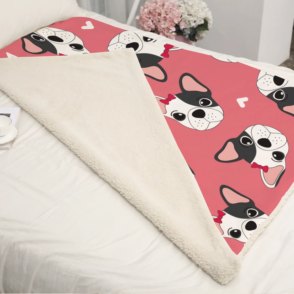 Флисовое одеяло для мопса домашних животных двухстороннее детей мальчиков и