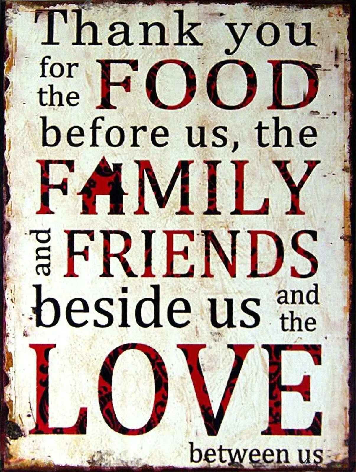 Вдохновляющие цитаты Семейная любовь жестяной знак 12x8 дюймов винтажные