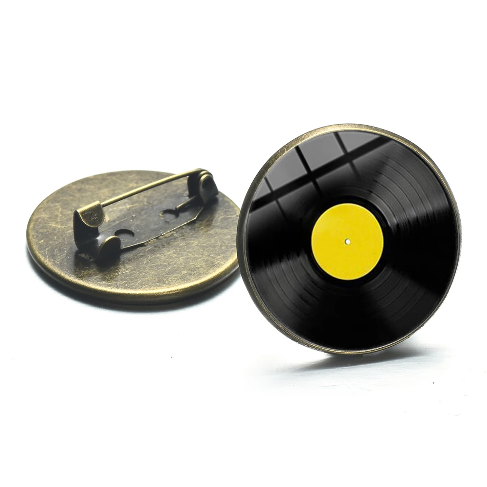 Брошь в стиле панк с виниловыми пластинками ретро | Украшения и аксессуары