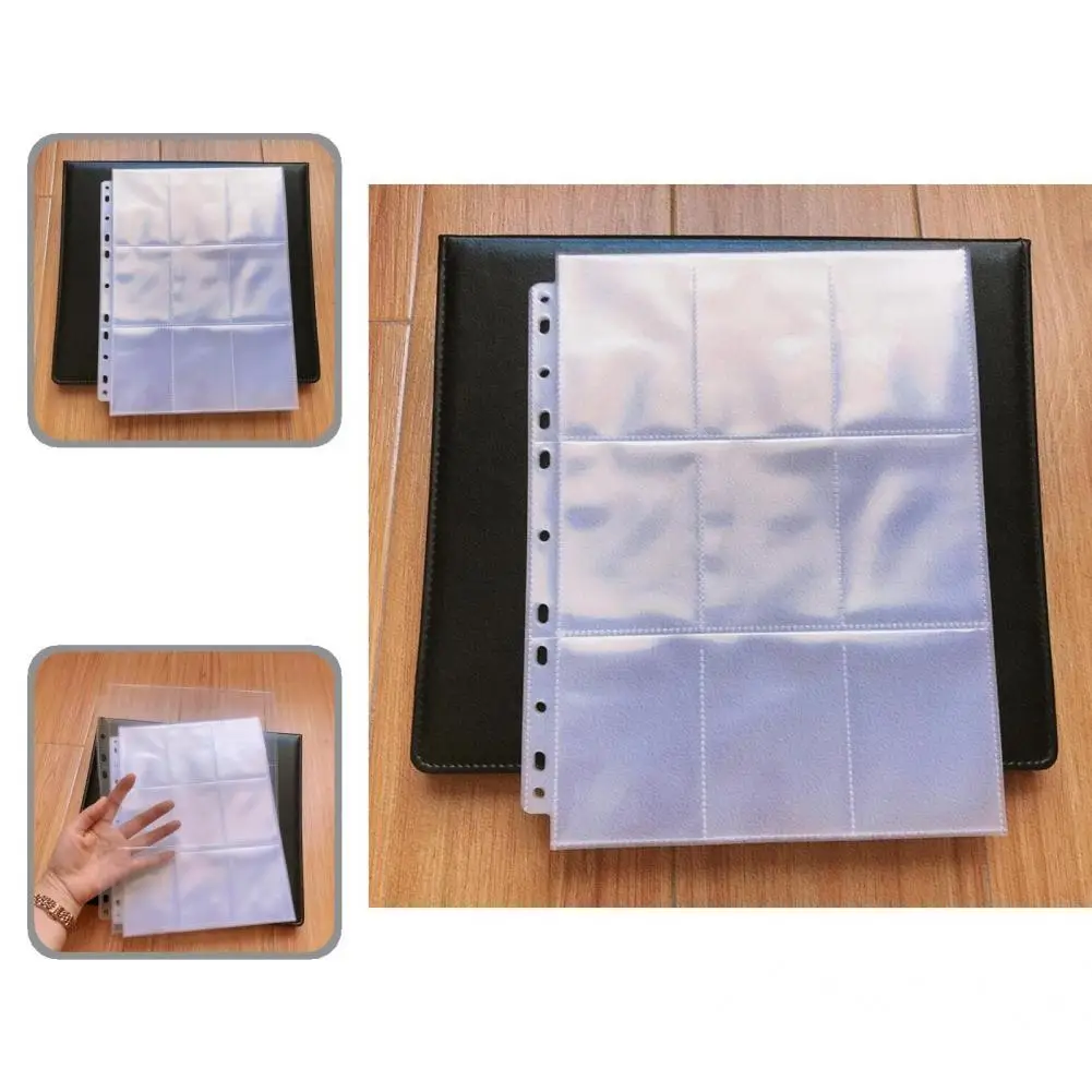 

Large Capacity 30Pcs/Set Useful Compatible Refill Binder Card Sleeve Double Sided Pocket Page Transparent for Stamp