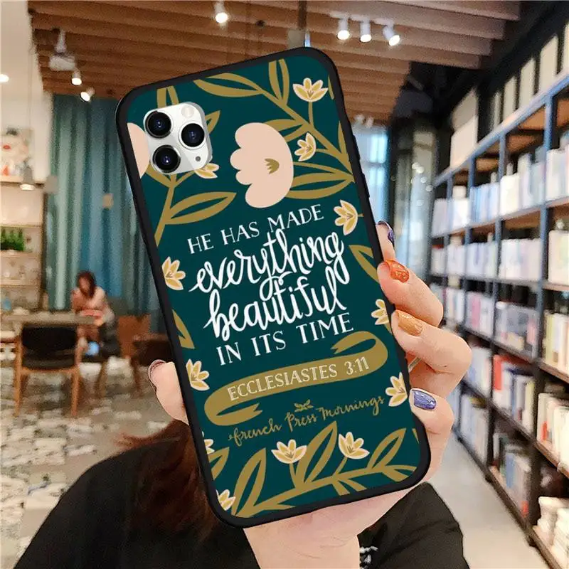 

Bible Philippians Jesus Christ Christian Verse Phone Case for iPhone 11 12 pro MINI XS MAX 8 7 6 6S Plus X 5S SE 2020 XR