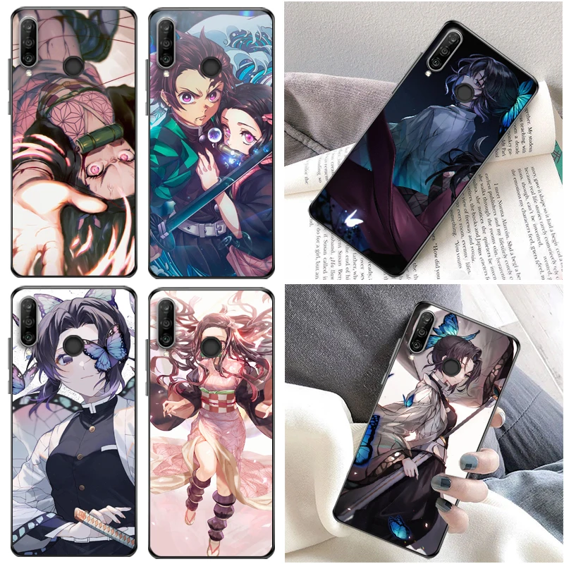 

Demon Slayer Kimetsu No Yaiba Agatsuma Zenitsu Kamado Nezuko Kamado Tanjirou Phone Case For Huawei P30 Pro Lite Cases Coque