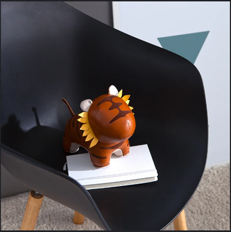 Искусственная кожа животное форзац Тигр пресс-папье ручной работы орнамент