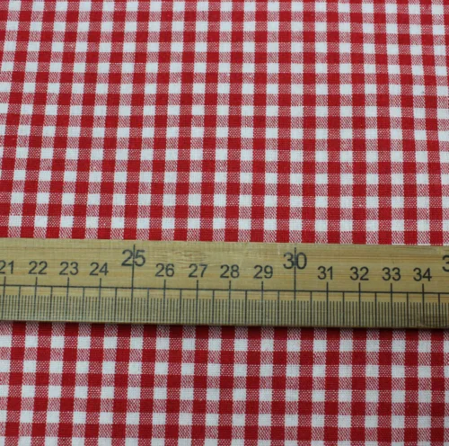 4mm plaid red Классическая клетчатая хлопковая ткань для платья рубашка Косплей DIY швейная крышка стола Подушка Текстиль для дома - Цвет: 4mm plaid red