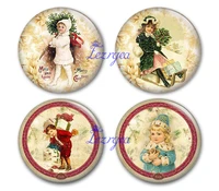 merry little girl glass cabochon merry christmas round photo glass cabochon demo flat back making findings