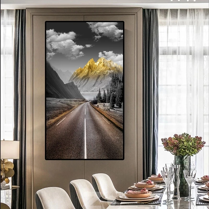 Абстрактный пейзаж пространства геометрии холст живопись стены искусства постеры печати картин для гостиной дом Cuadros декор на.