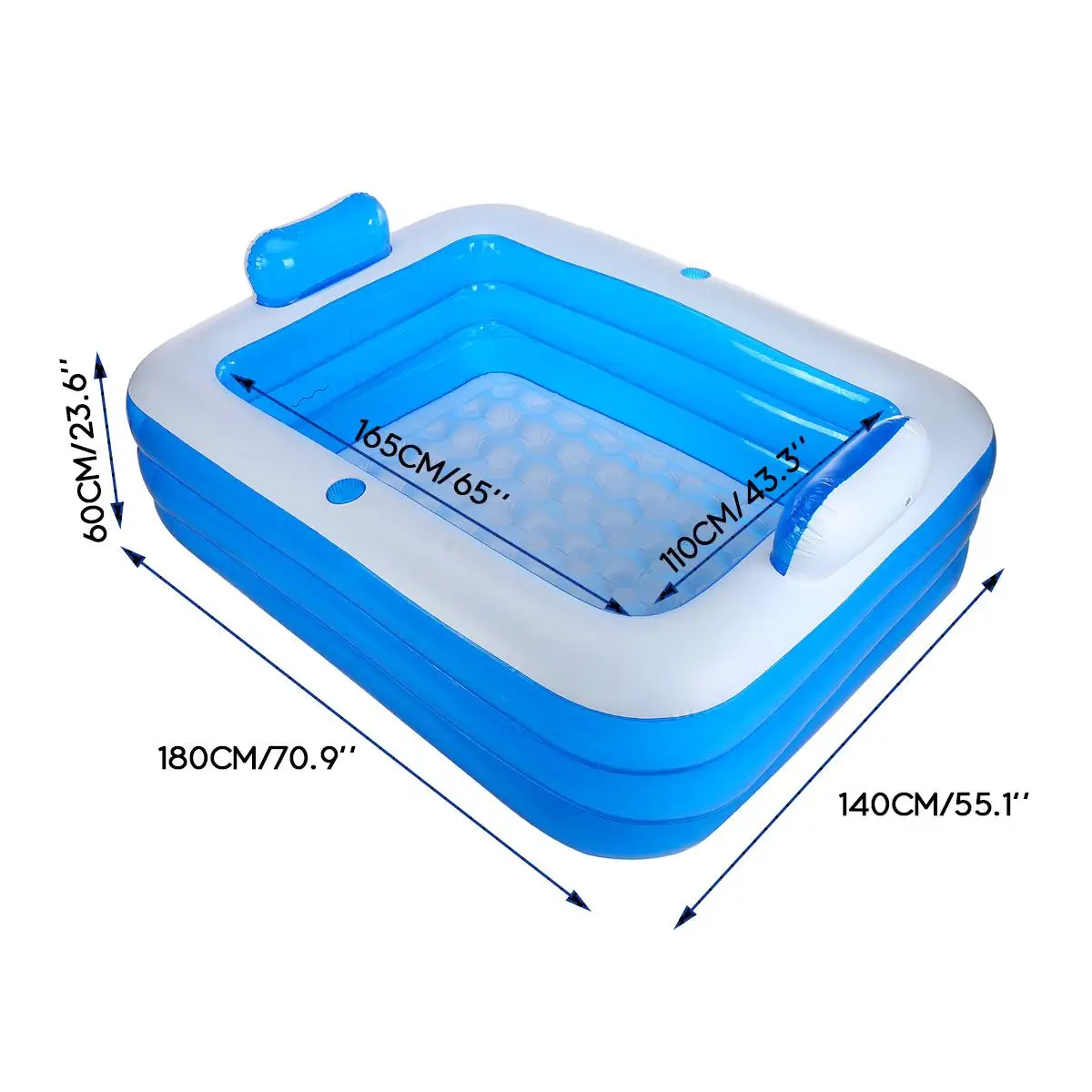 

180CM 3Layers Children Inflatable Pool Bathing Tub Baby Kid Home Outdoor Large Swimming Pool Inflatable Square Swimming Pool