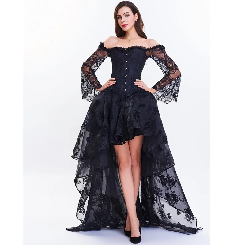 Сексуальное женское платье-корсет в стиле стимпанк средневековый Викторианский