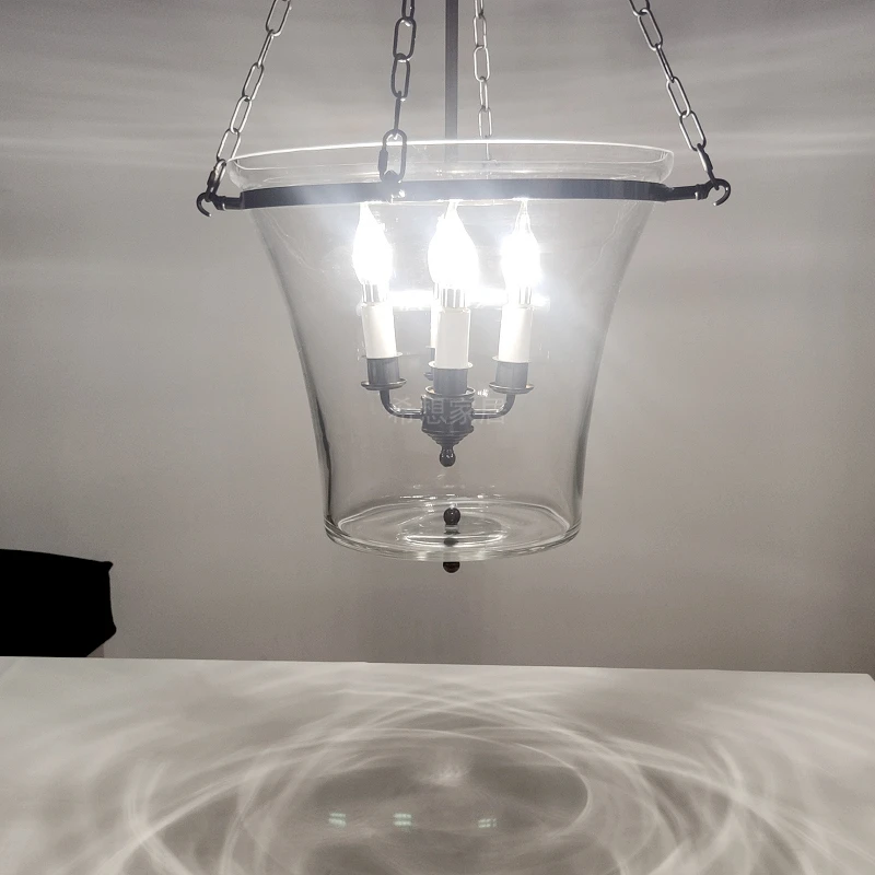 Простой американский стиль гостиной в форме колокольчика медная стеклянная