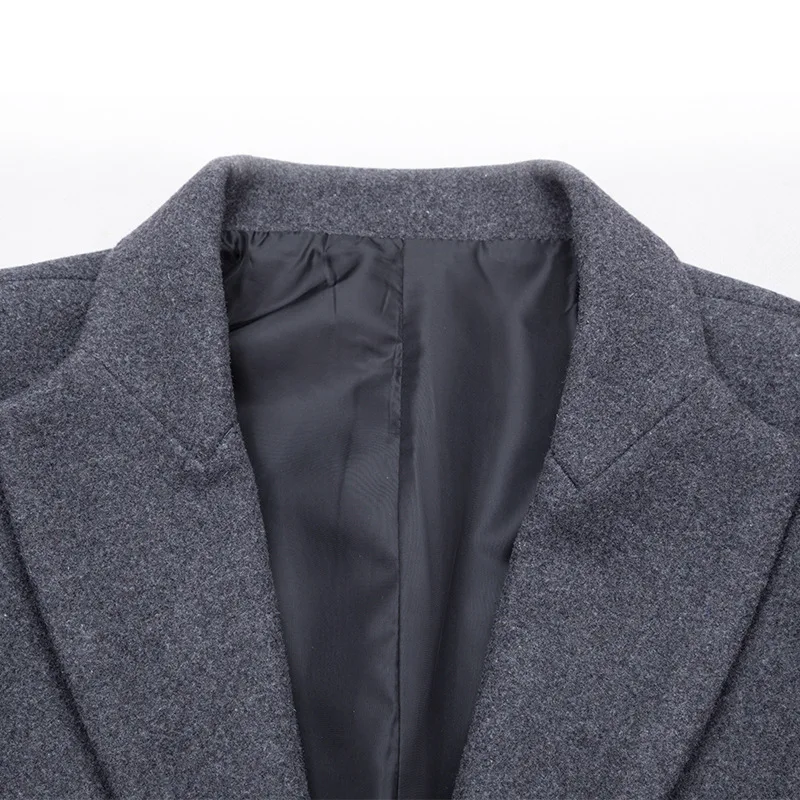 Мужской модный костюм Блейзер сверхдлинный осенне зимний женский хлопковый