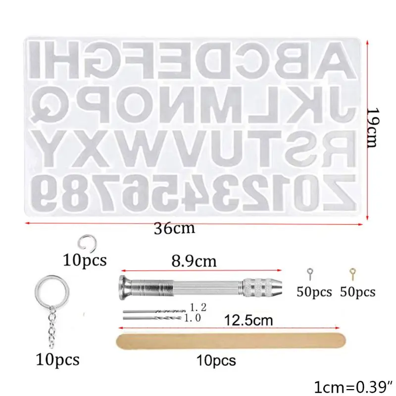 

1 Set Crystal Epoxy Resin Mold Alphabet Letter Number Pendants Casting Silicone Mould DIY Craft Earrings Jewelry Making Tools