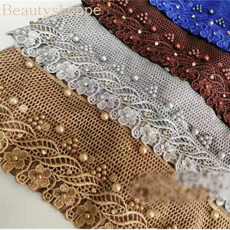 Женский хиджаб однотонные стразы Блестящие Блестки вышивка жемчужные шали шарф повязка на голову