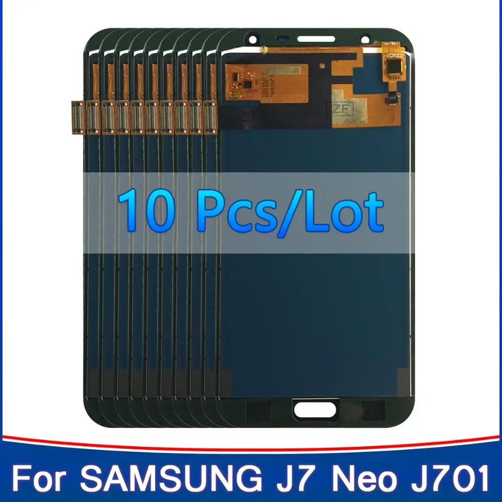 10 шт./лот 100% тест для Samsung Galaxy J7 neo J701 LCD J701F J701M J701MT TFT дисплей сенсорный экран в сборе