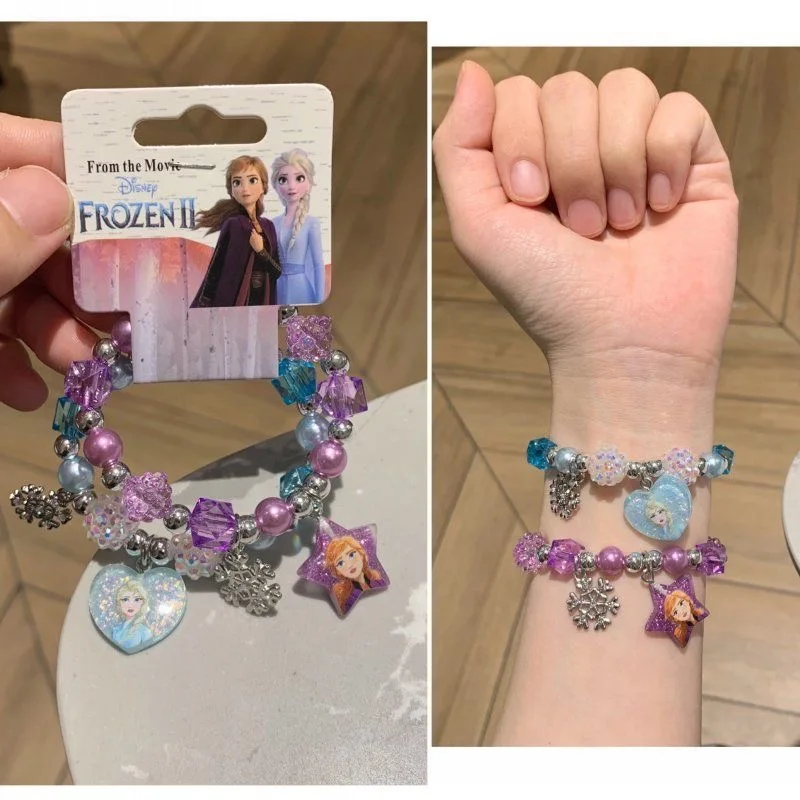 

2 pcs/setDisney girls frozen princess bracelet set Makeup Toys Birthday Christmas Gift