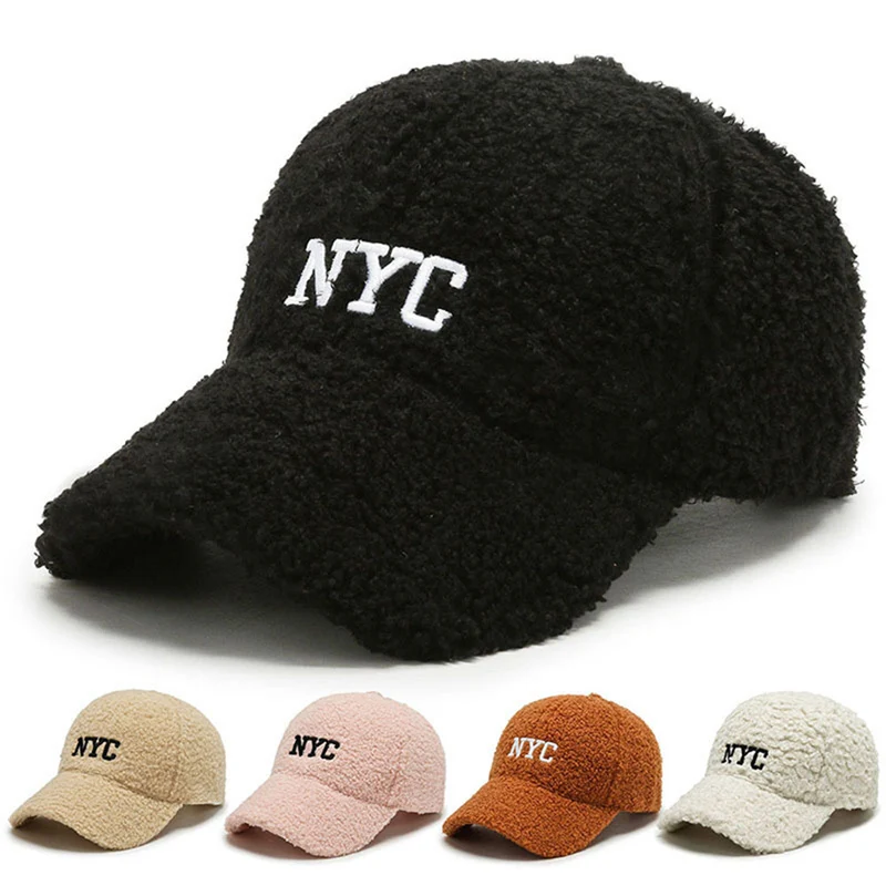 

Winter Warm Men Women Baseball Cap Pure Color Outdoor Sport Autumn Snapback NYC Embroidery Hip Hop Fashion Dad Hat Gorras MZ0270