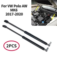 2pcs refit bonnet hood gas spring shock lift strut bars support hydraulic rod for vw polo aw mk6 2017 2020 car styling