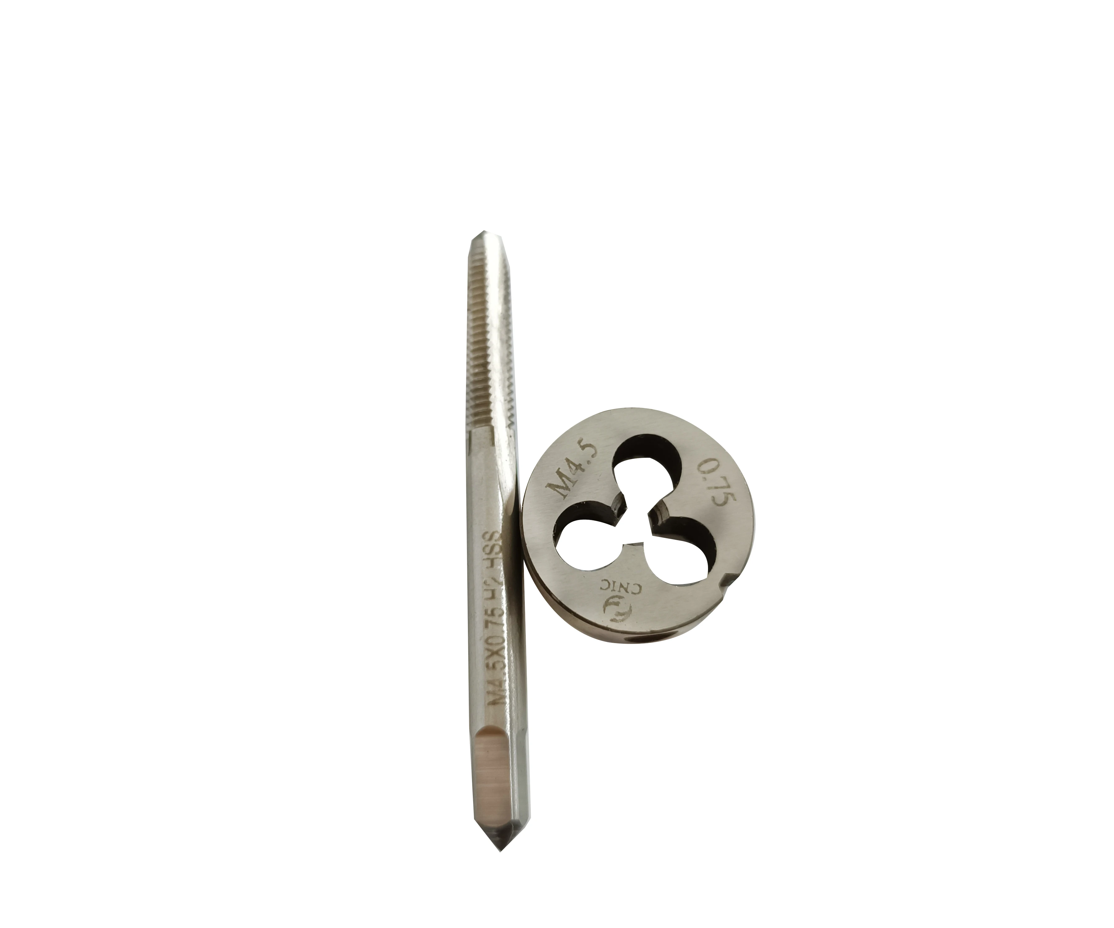 

2PCS M4.5X0.75 HSS Tap and Die Set Right Hand Straight Fluted American Machine Tap Hand Tools