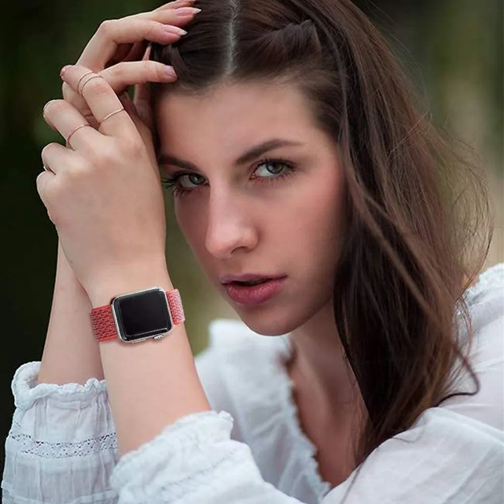 

Nylon Loop strap For apple watch band 44mm 40mm 42MM 38MM iWatch band bracelet belt watchband For apple watch 4 3 5 SE 6