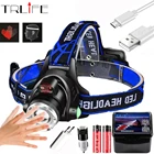 Фонарь налобный светодиодный с датчиком, 8000 лм, T6L2V6