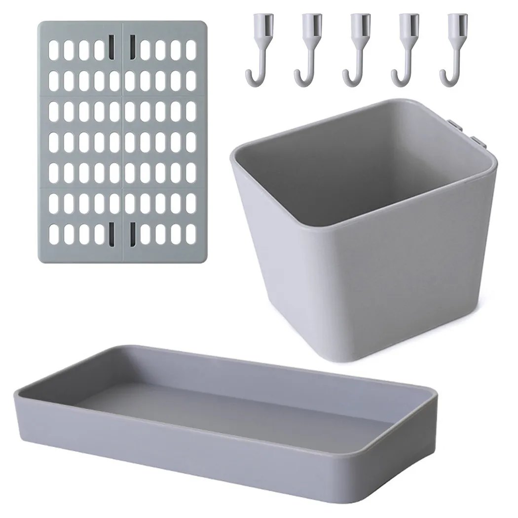 

Plastic Hole Board Wall Hanging Rack Tidy Shelf Room Organiser Storage