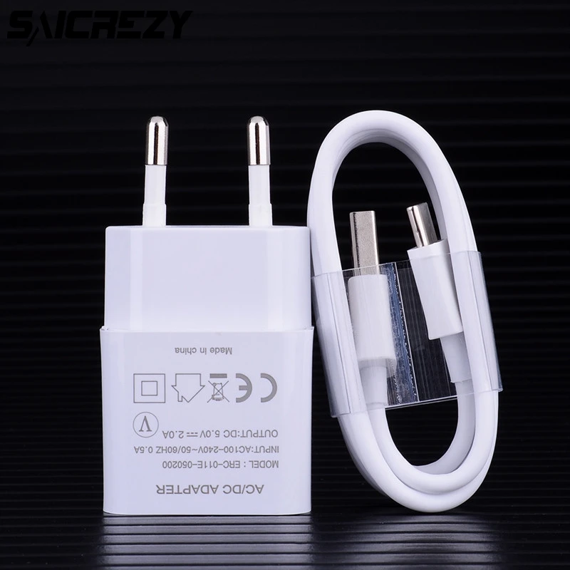 Универсальное дорожное Сетевое зарядное устройство с европейской вилкой + 1 м USB