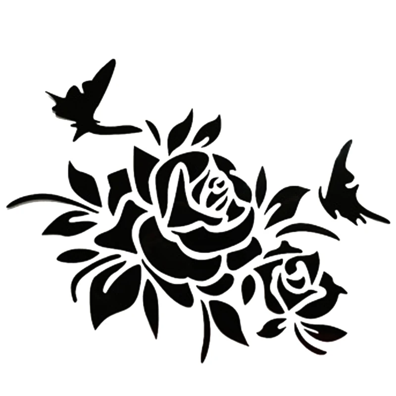 

15*11.9cm Fashion personality classic charming beautiful flower style modern applique hot car sticker auto accessories