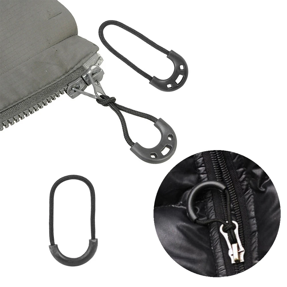 5PCS Replacement Zip Puller Suitcase Tent Backpack Zipper Pull Ends Lock Zips Bags Clip Buckle Travel Clothing Outdoor Tools | Спорт и