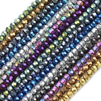 jhnby football faceted shape austrian crystal 200pcs 3mm plated color round loose beads jewelry bracelet accessories making diy
