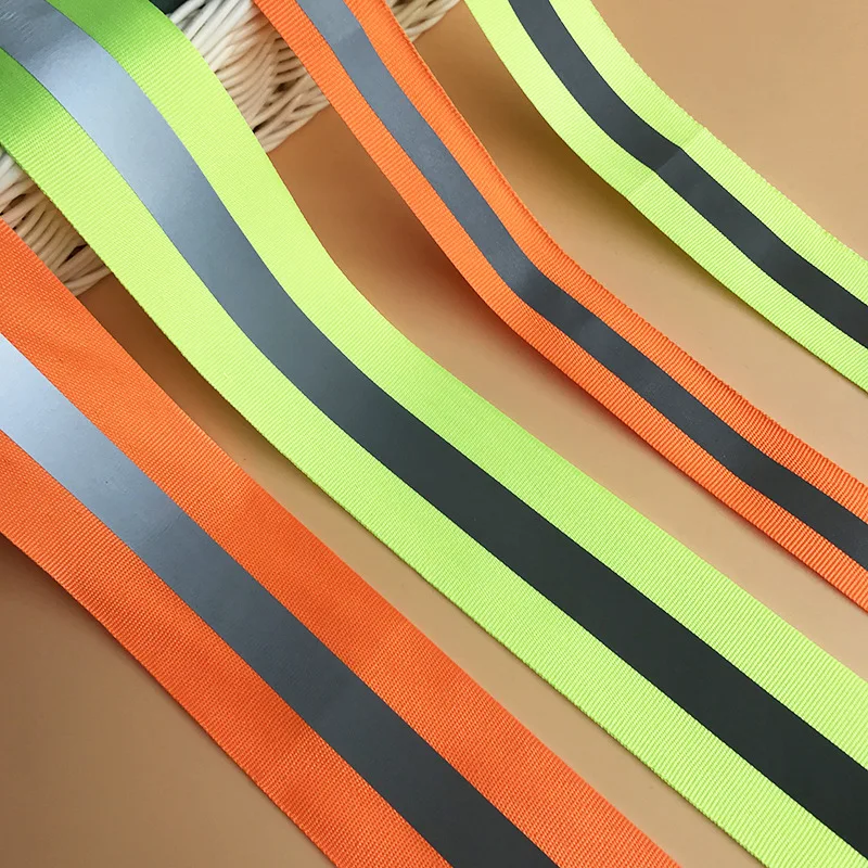 

Флуоресцентная светоотражающая лента горячего тиснения тканевая лента предупреждающая лента светоотражающая одежда жилет сумка Аксессуа...