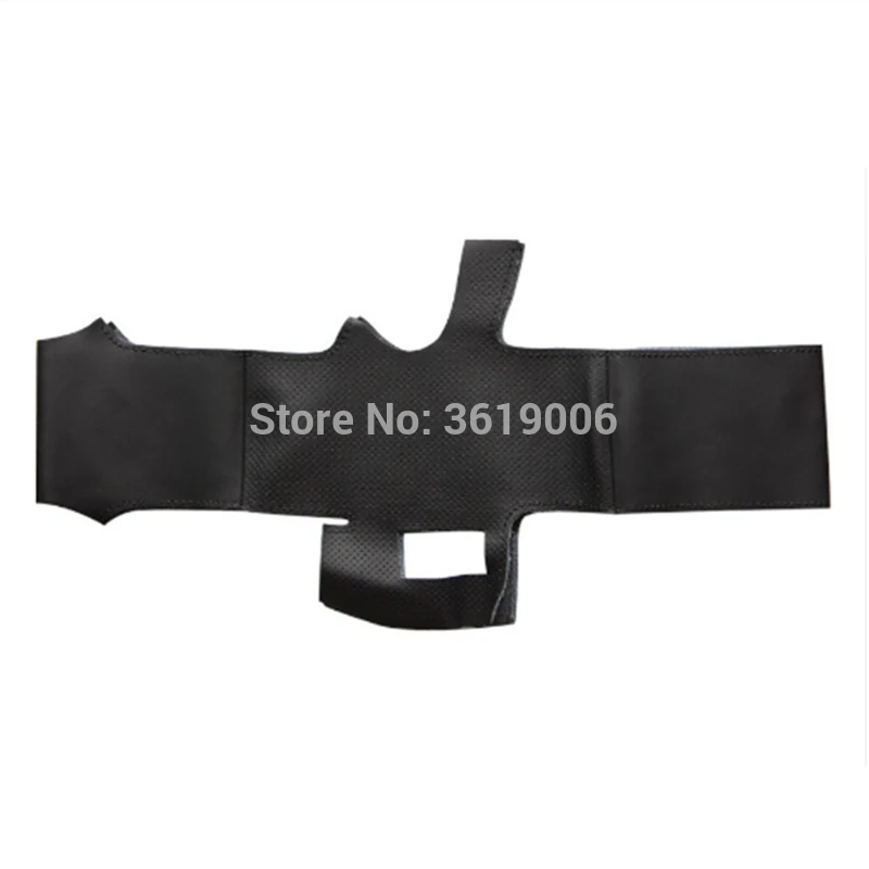 

For Jeep Grand Cherokee 2014-2016 High Quality Hand-stitched Anti-Slip Black Leather Black Thread DIY Steering Wheel Cover