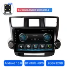 Автомагнитола для Toyota Highlander 2009, 2010, 2011, 2012, 2013, 2014, Android 10