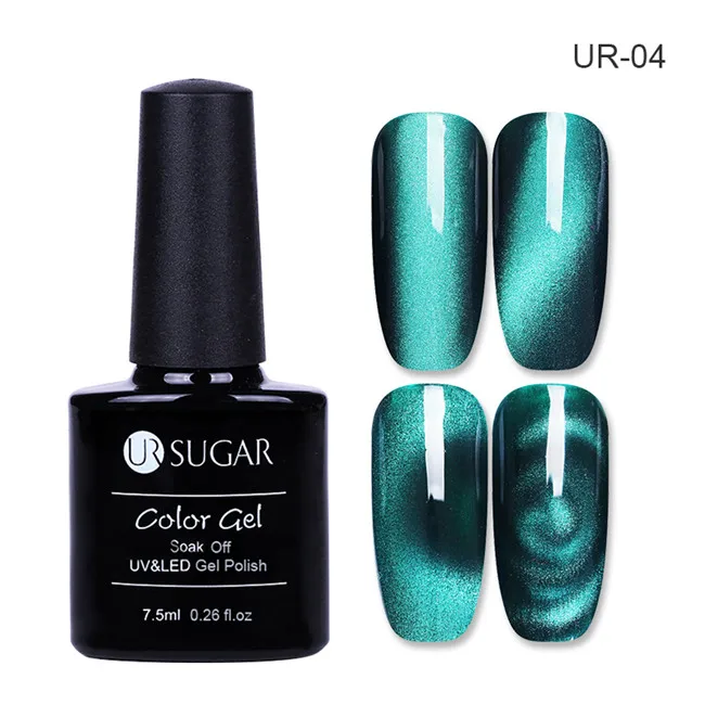 wide 4 Ur Sugar 7,5 мл 9D Гель-лак для ногтей с эффектом «кошачий глаз» лак Хамелеон для использования с магнитом УФ Гель-лак 5D Фиолетовый Синий замачиваемый УФ светодиодный Гель-лак для ногтей - Цвет: wide 4