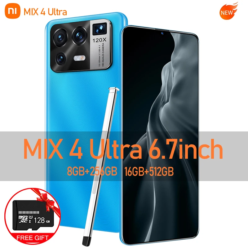 Оригинальный смартфон MIX 4 Ultra 2021 дюйма 16 ГБ + 6 7 512 мАч полноэкранный 32 50 Мп