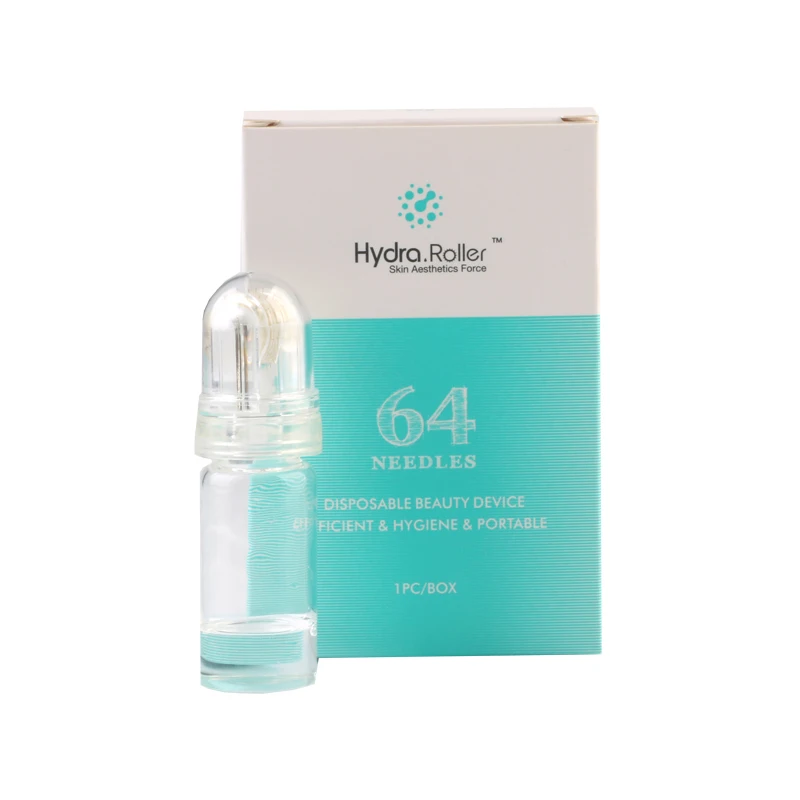 

Hydra Roller 64 Pin Micro Needle Titanium Tips Derma Needles Skin Care Anti Aging Whiten Bottle Roller Serum Injection Reusable