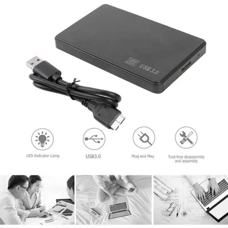 Внешний жесткий диск 2 5 дюймов Гбит/с Корпус SATA для USB 0 Plug and play устройство Windows OS