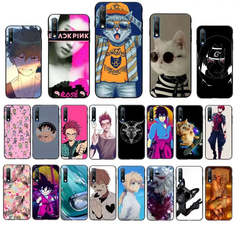 

YNDFCNB Soft black Phone Case For Huawei Honor 9X Case Cover For Honor9x Case Cute Silicone Back For Protector Huawei Honor 9X