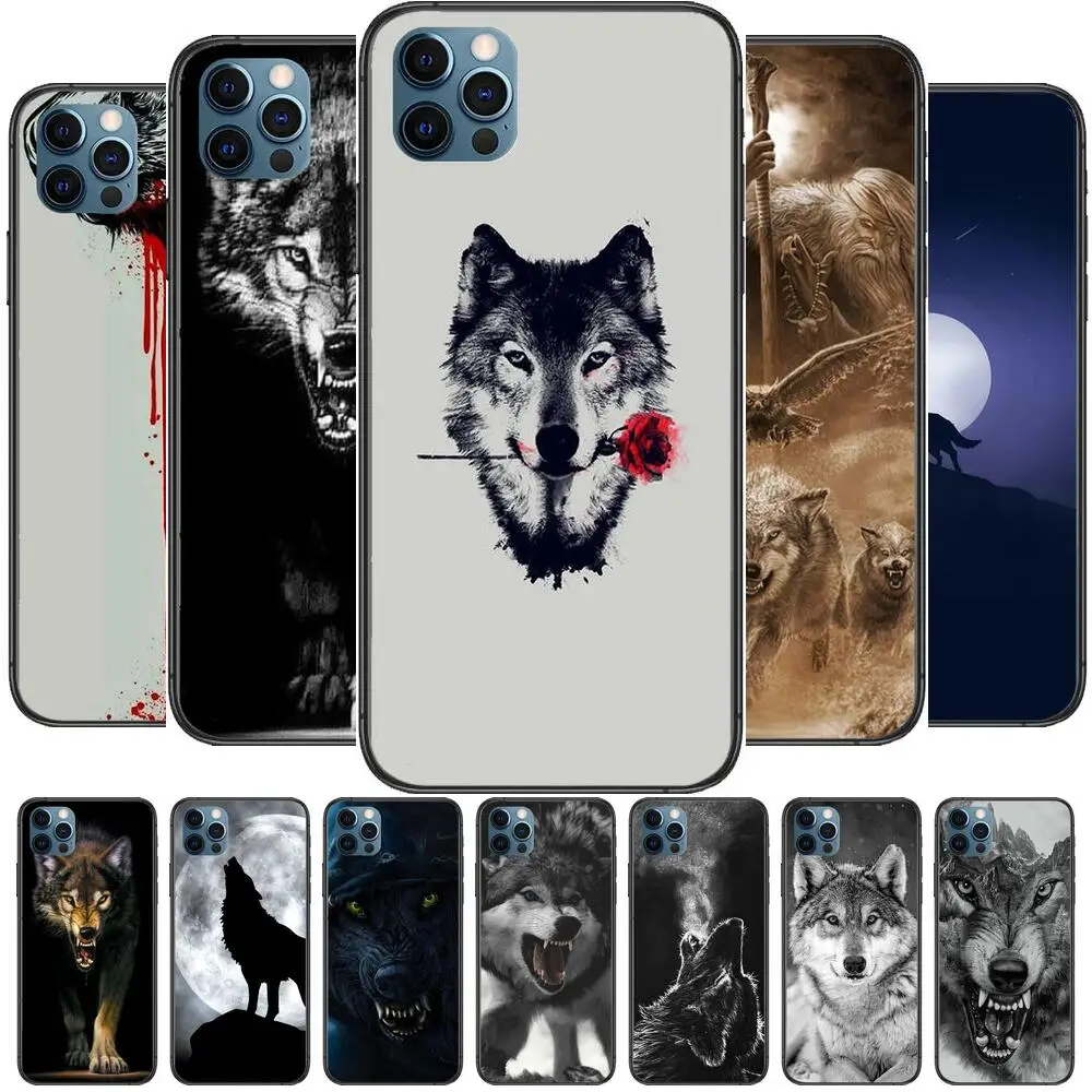 

Animal prestige wolf Anime Phone Cases cover For iphone 11 Pro Max case 12 8 7 6 S XR PLUS X XS SE 2020 mini black cell shell f