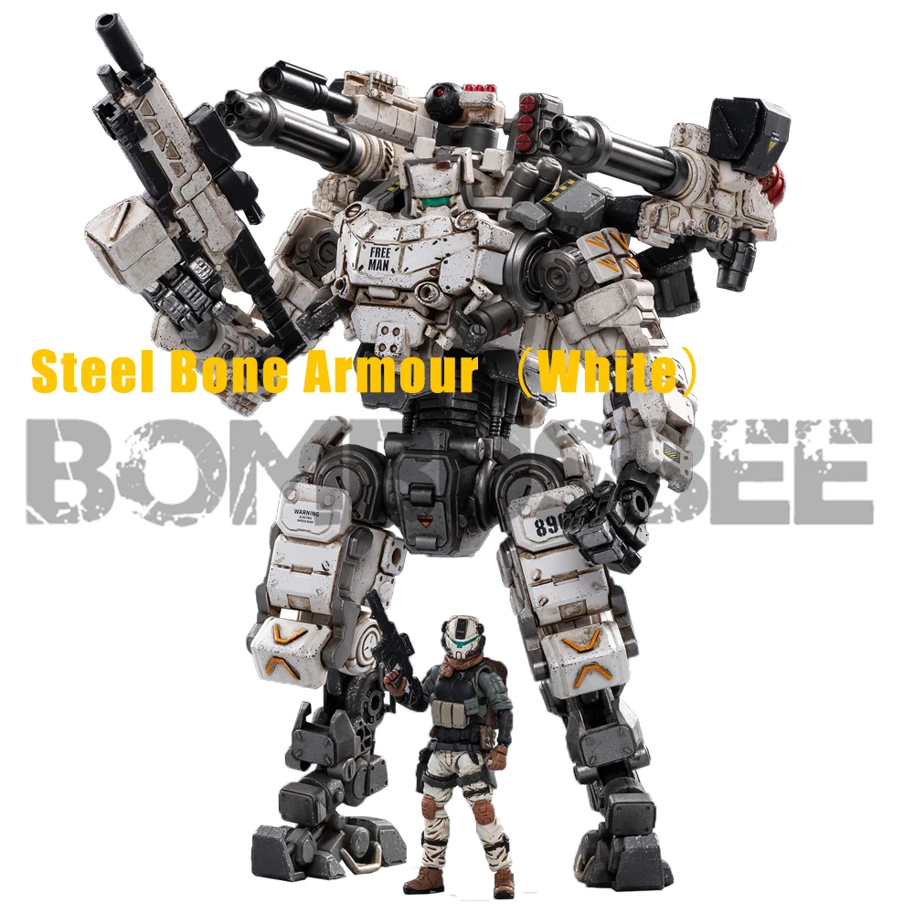 

【In Stock】JoyToy Dark Source JT0425 Steelbone Armor (White) 1/24 Scale Mecha with Pilot Set Robot Toys PVC Action Figure Toy