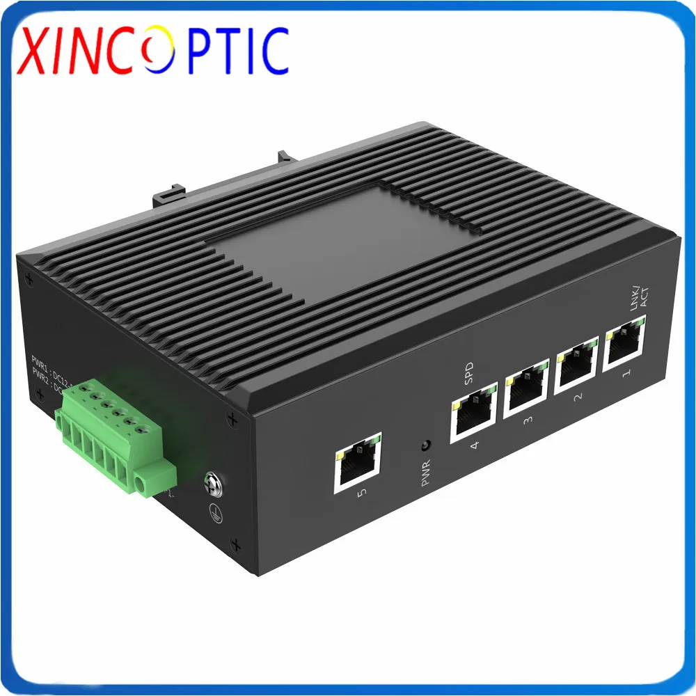 5POE 10/100/Base-T 5PoE IEEE802.3af/at 10/100M крепление на Din-рейку 8 портов гигабитный промышленный
