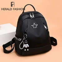 casual oxford backpack women black waterproof nylon school bags for teenage girls high quality fashion travel tote packbag