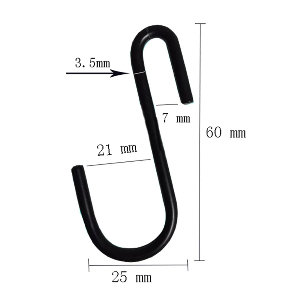 

30 Pcs Hooks Kitchen Multifunction Heavy Duty Hangers Metal Hooks for Hanging Pots and Pans (Black)