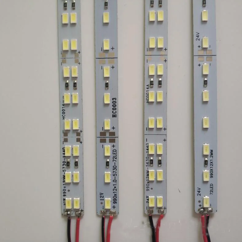 

12V/24V 24/48 LED Light Strip Hard Rigid Tube Bar Lamp IP65 Waterproof 5730-led bead Lights Strips For Car Caravan Boat Home