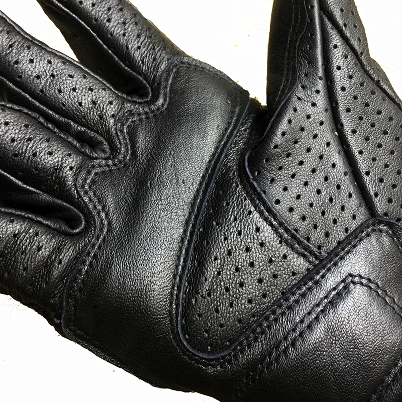 Мотоциклетные гоночные перчатки для сенсорного экрана из натуральной кожи