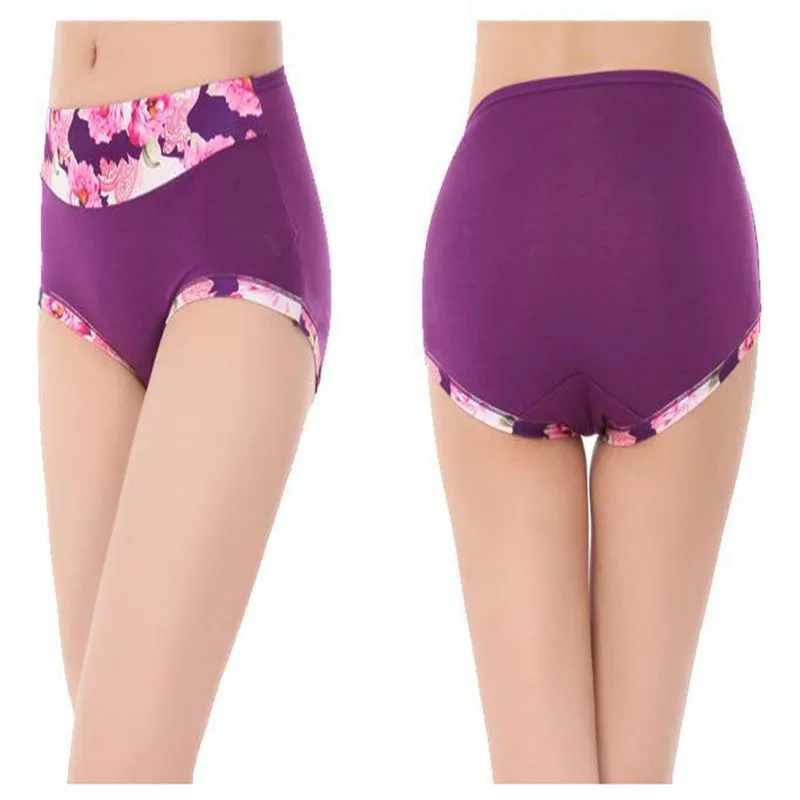 

QA01 Новейшие женские трусы из бамбукового волокна, нижнее белье с заниженной талией, сексуальные дышащие трусы с цветочным принтом