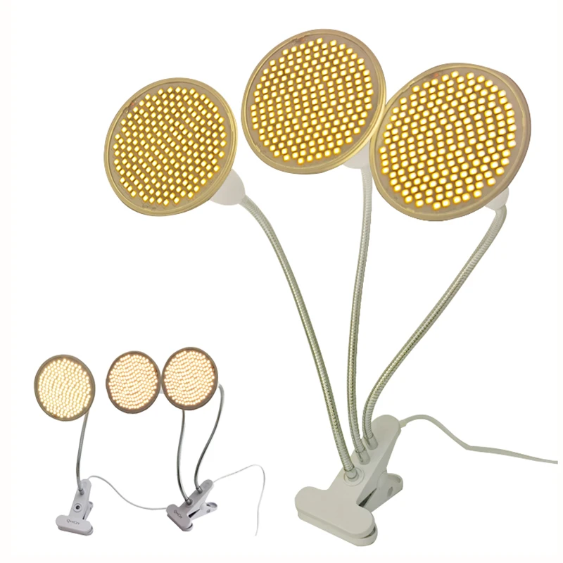 

1 2 3 head LED sunlight Grow light plant growing lamp Full Spectrum Phyto yellow Lamp Hydro Fitolamp growbox Clip veg Flower