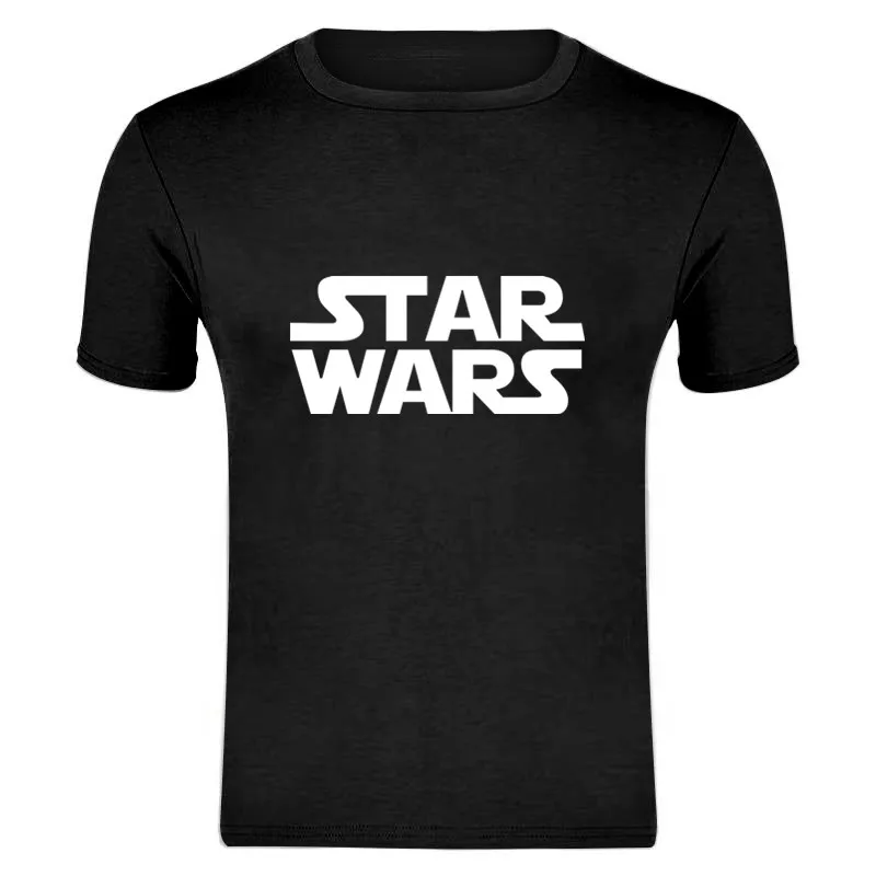 Летняя Новинка Высокое качество Мужская футболка Повседневная starwarsкороткий рукав o-образный вырез Футболка мужская брендовая белая черная футболка