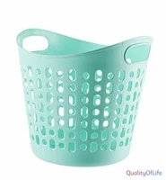 fashionable empty dirty laundry basket korean storage basket pe soft plastic collapsible laundry basket storage box organizer